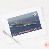 USS Enterprise CVN-65-Sticker Rechthoekige Sticker (Envelop)