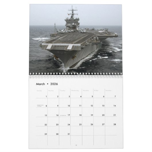 USS Enterprise Kalender (Mar 2026)