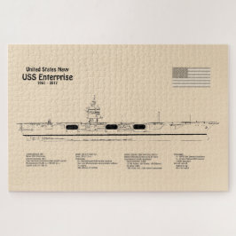 USS Enterprise - Scheepsblauwdruk Plannen SD Legpuzzel