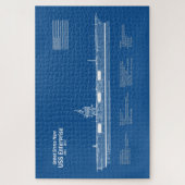 USS Enterprise - Scheepsblauwdrukplannen ABD Legpuzzel (Verticaal)