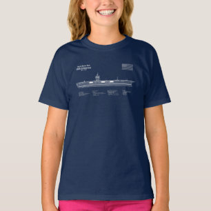USS Enterprise - Scheepsblauwdrukplannen ABD T-shirt