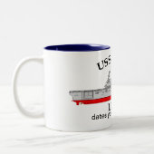 USS Essex, LHD-2, aanpasbare data gediend Tweekleurige Koffiemok (Links)