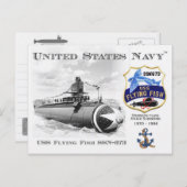 USS FLYING FISH SSBN-673 SUBMARINEPostcard Briefkaart (Voorkant / Achterkant)