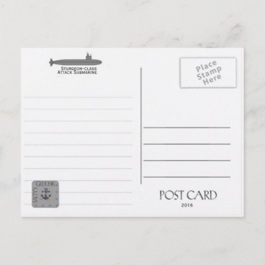 USS FLYING FISH SSBN-673 SUBMARINEPostcard Briefkaart (Achterkant)