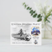 USS FLYING FISH SSBN-673 SUBMARINEPostcard Briefkaart (Staand voorkant)