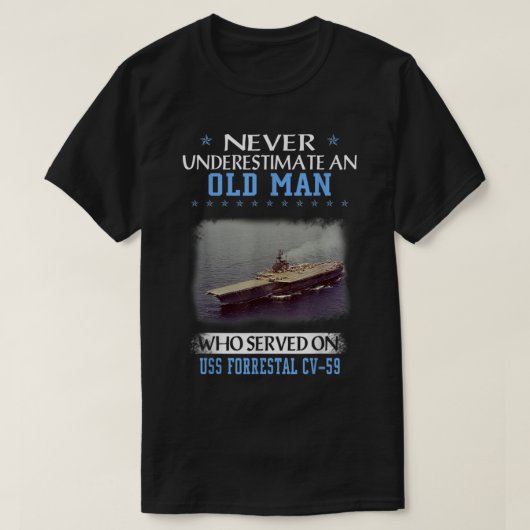 USS Forrestal CV59 Veterans Dag Veterandag Dag Gif T-shirt (Design voorkant)