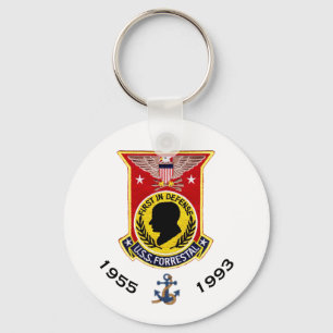 USS FORRESTAL CV-49 CARRIERKEYCHAIN SLEUTELHANGER