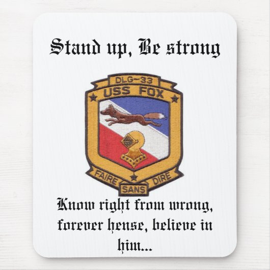 USS FOX Muismat (Voorkant)