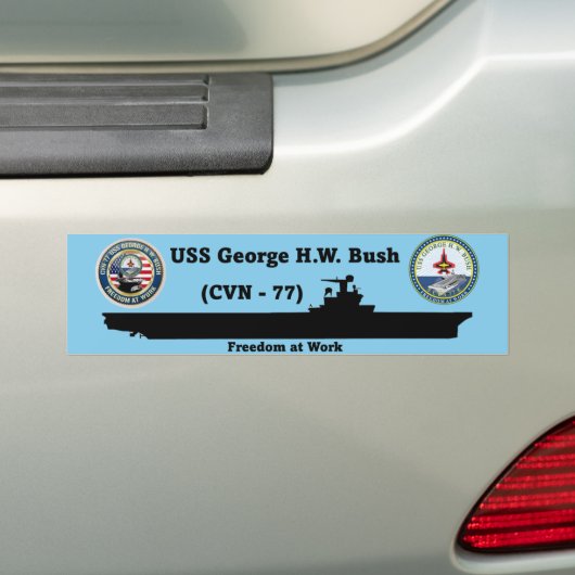 USS George H.W. Struik (CVN-77) Bumpersticker (Op auto)