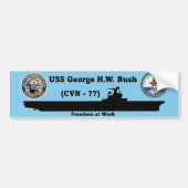 USS George H.W. Struik (CVN-77) Bumpersticker (Voorkant)
