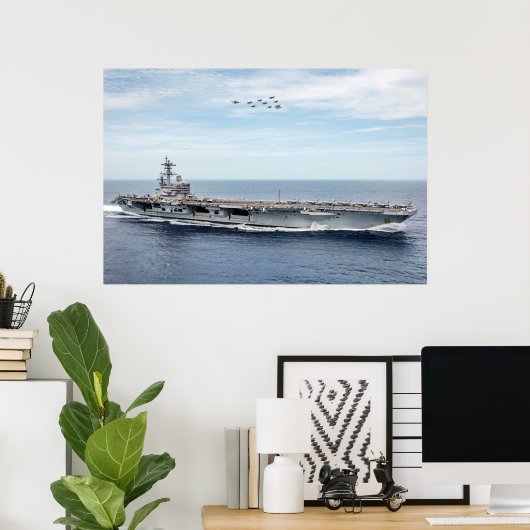 USS George H.W. Struik (CVN 77) Poster (Thuiskantoor)
