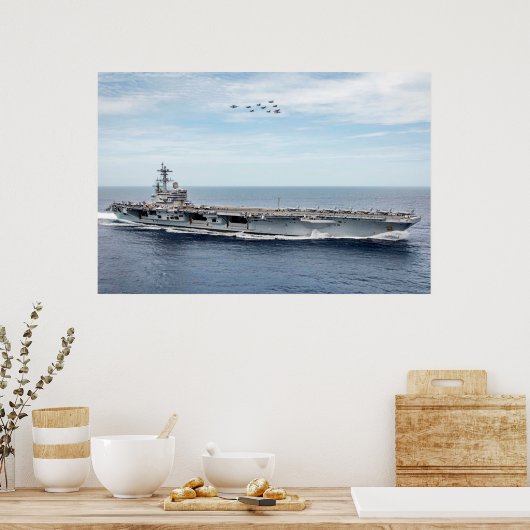 USS George H.W. Struik (CVN 77) Poster (Keuken)