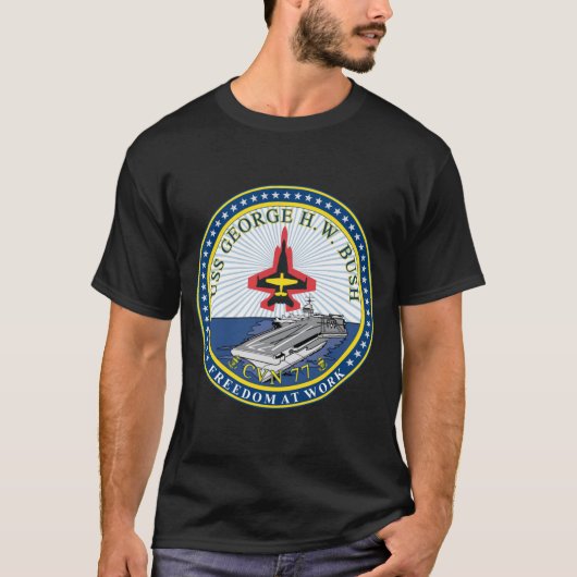 USS George H.W. Struik (CVN-77) T-shirt (Voorkant)