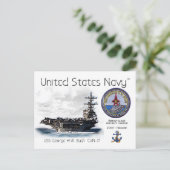 USS GEORGE H.W. STRUIK VLIEGTUIG CARRIER - Briefka Briefkaart (Staand voorkant)