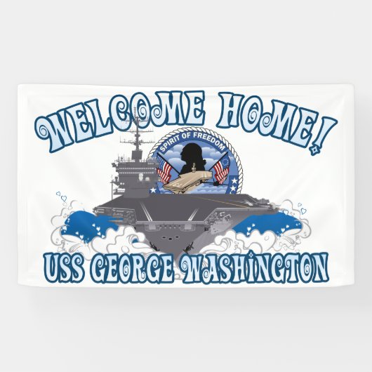 USS George Washington - Welkom thuis Spandoek (Horizontaal)