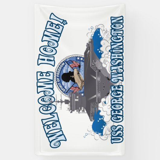 USS George Washington - Welkom thuis Spandoek (Verticaal)