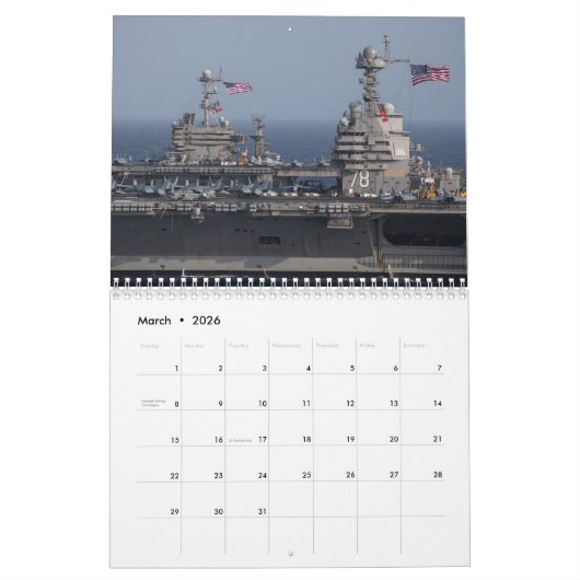 USS Gerald R. Ford Kalender (Mar 2026)