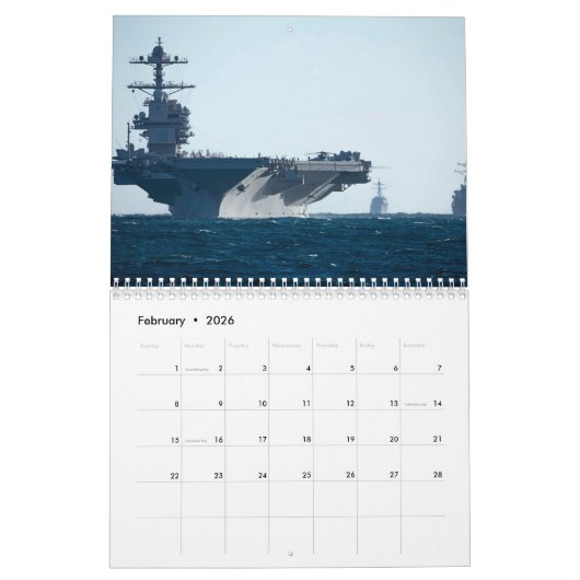 USS Gerald R. Ford Kalender (Feb 2026)
