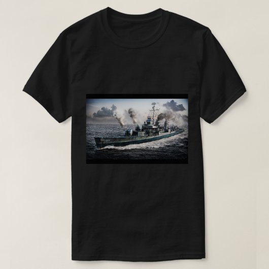 USS Greyhound Movie Geïnspireerd flatmasker T-shirt (Design voorkant)