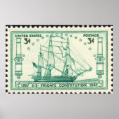 USS-grondwet 150e Jubileum Stempel 1947 Larg Poster (Voorkant)