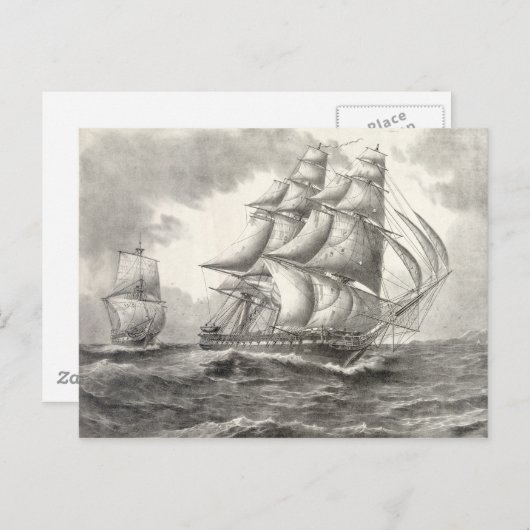 USS-grondwet Briefkaart (Voorkant / Achterkant)