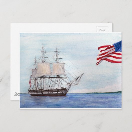 USS-grondwet Briefkaart (Voorkant / Achterkant)