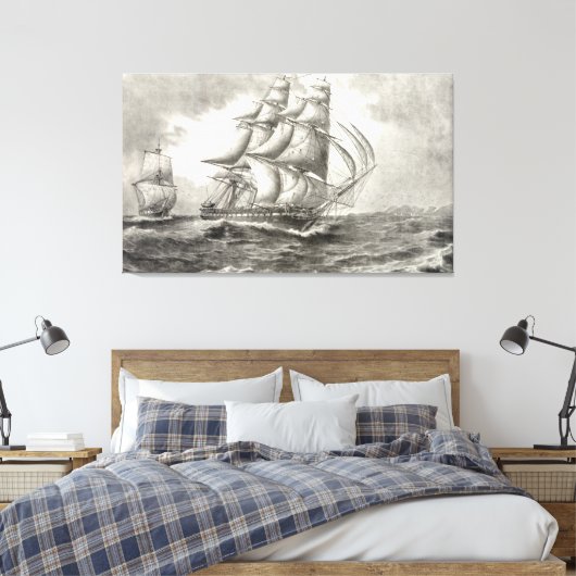 USS-grondwet Canvas Afdruk (Insitu (Slaapkamer))