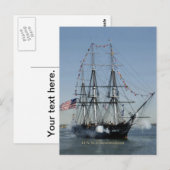 USS Grondwet Firming Cannons Briefkaart (Voorkant / Achterkant)