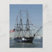 USS Grondwet Firming Cannons Briefkaart (Voorkant)