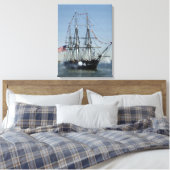 USS Grondwet Firming Cannons Canvas Afdruk (Insitu (Slaapkamer))