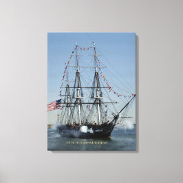 USS Grondwet Firming Cannons Canvas Afdruk