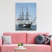 USS Grondwet Firming Cannons Canvas Afdruk (Insitu (Woonkamer))