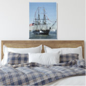 USS Grondwet Firming Cannons Canvas Afdruk (Insitu (Slaapkamer))