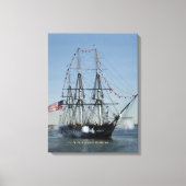 USS Grondwet Firming Cannons Canvas Afdruk (Voorkant)
