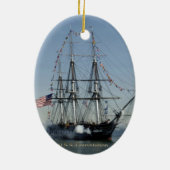 USS Grondwet Firming Cannons Keramisch Ornament (Achterkant)