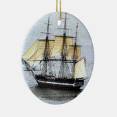 USS-grondwet in volledig masker Keramisch Ornament (Rechts)