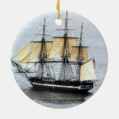 USS-grondwet in volledig masker Keramisch Ornament (Achterkant)