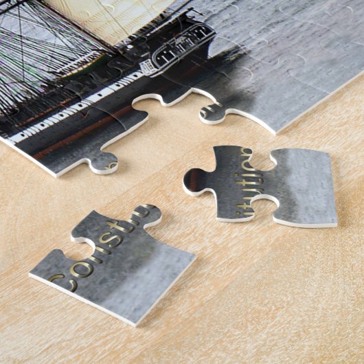 USS-grondwet in volledig masker Legpuzzel (Zijkant)