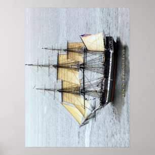 USS-grondwet in volledig masker Poster