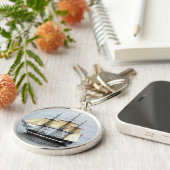 USS-grondwet in volledig masker Sleutelhanger (Zijkant)