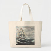 USS-grondwet leidt naar HM Frigate Guerriere Grote Tote Bag (Voorkant)