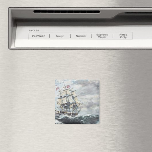 USS-grondwet leidt naar HM Frigate Guerriere Magneet (Insitu (Vaatwasser))