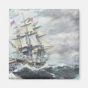 USS-grondwet leidt naar HM Frigate Guerriere Magneet