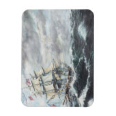 USS-grondwet leidt naar HM Frigate Guerriere Magneet (Verticaal)