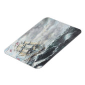 USS-grondwet leidt naar HM Frigate Guerriere Magneet (Linkerzijde)