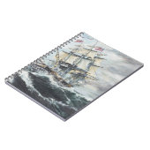 USS-grondwet leidt naar HM Frigate Guerriere Notitieboek (Linkerzijde)