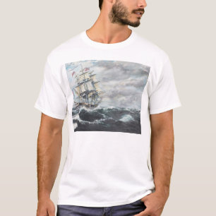USS-grondwet leidt naar HM Frigate Guerriere T-shirt
