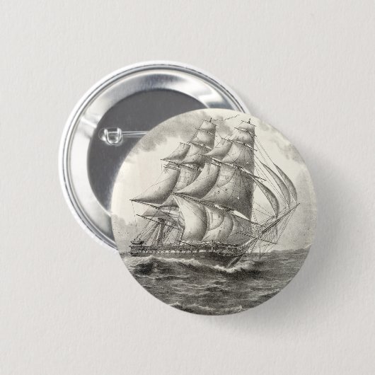 USS-grondwet Ronde Button 5,7 Cm (Voorkant /achterkant)