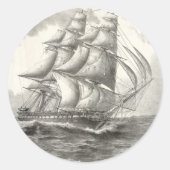 USS-grondwet Ronde Sticker (Voorkant)