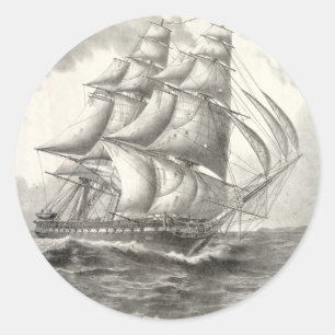 USS-grondwet Ronde Sticker